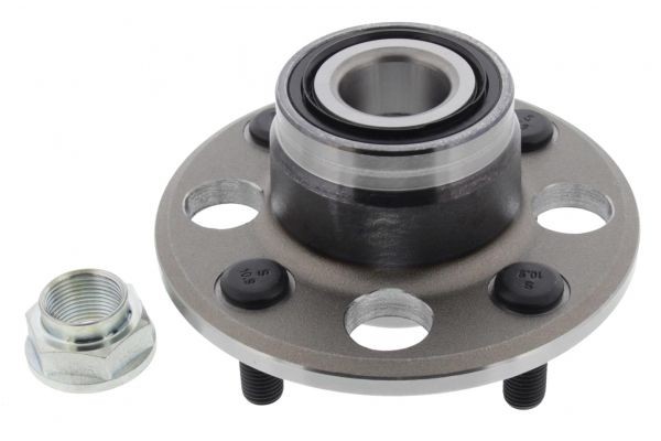 MAPCO 26500 Wheel bearing kit Rear Axle both sides, with wheel hub, with nut, 51 mm
