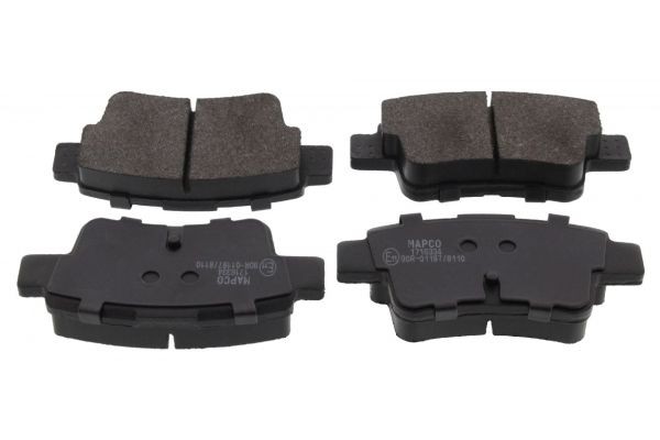 MAPCO Rear Axle, excl. wear warning contact, with anti-squeak plate Height: 47,3mm, Width: 101,7mm, Thickness: 17,5mm Brake pads 6882 buy