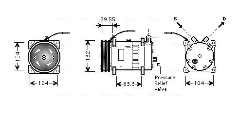 VLAK038 AVA COOLING SYSTEMS Klimakompressor VOLVO FL 12