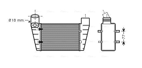 AVA COOLING SYSTEMS AI4225 Intercooler 058 145 805H