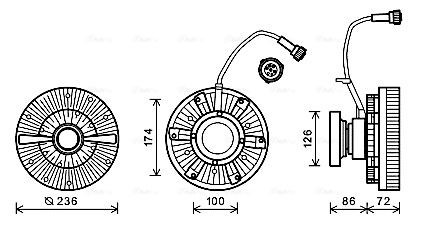 AVA COOLING SYSTEMS REC102 Fan clutch 7485013823