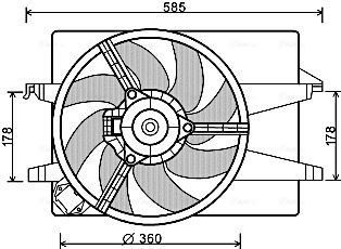 AVA COOLING SYSTEMS FD7553 Fan, radiator 1 364 707