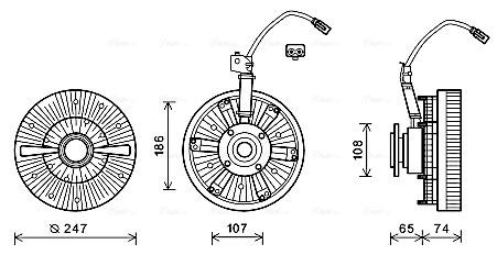 AVA COOLING SYSTEMS MNC070 Fan clutch 51 06630 0129