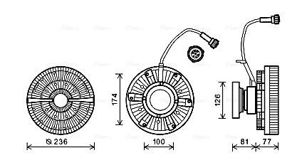 AVA COOLING SYSTEMS VLC056 Fan clutch 20805992N