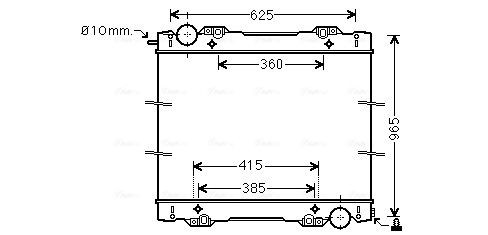 AVA COOLING SYSTEMS SC2027N Kühler, Motorkühlung für SCANIA P,G,R,T - series LKW in Original Qualität