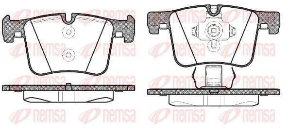 PCA145700 REMSA Front Axle, prepared for wear indicator, with adhesive film, with accessories, with spring Height: 70mm, Thickness: 19,3mm Brake pads 1457.00 buy