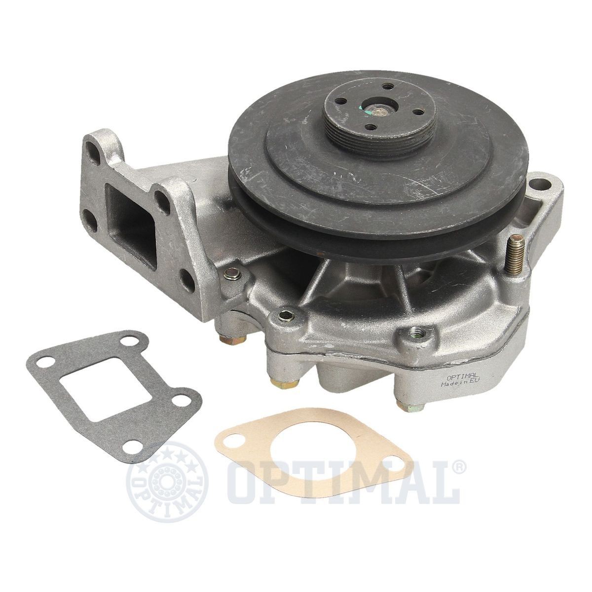 OPTIMAL AQ-1624 Water pump with belt pulley, with gaskets/seals, Belt Pulley Ø: 131 mm, with housing