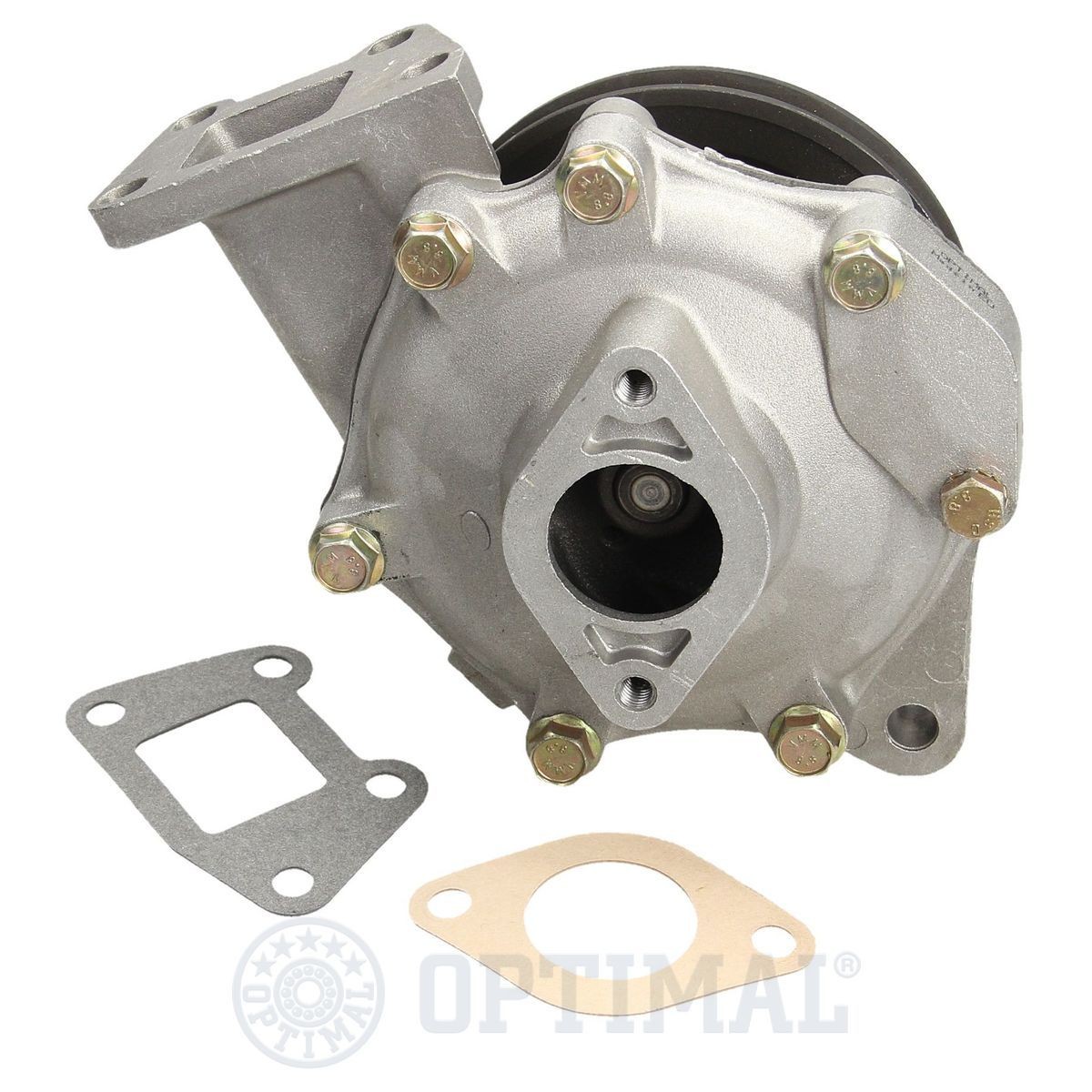 OPTIMAL AQ-1624 Water pump with belt pulley, with gaskets/seals, Belt Pulley Ø: 131 mm, with housing