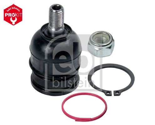42422 FEBI BILSTEIN Suspension ball joint MAZDA Front Axle Left, Upper, Front Axle Right, with retaining ring, with crown nut, for control arm