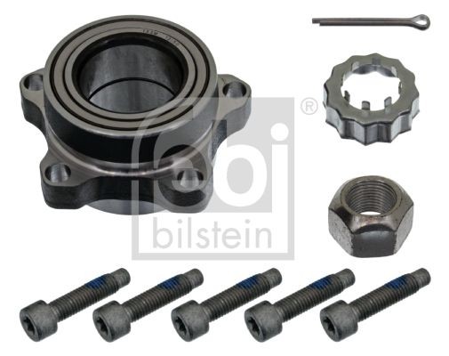 FEBI BILSTEIN 22805 Wheel bearing kit Front Axle Left, Front Axle Right, with attachment material, 78 mm, Angular Ball Bearing