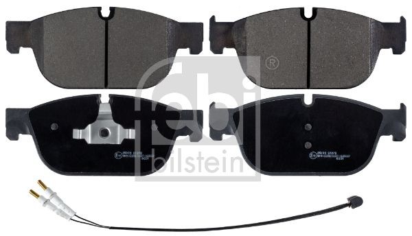 FEBI BILSTEIN 16862 Brake pad set Front Axle, incl. wear warning contact, with piston clip