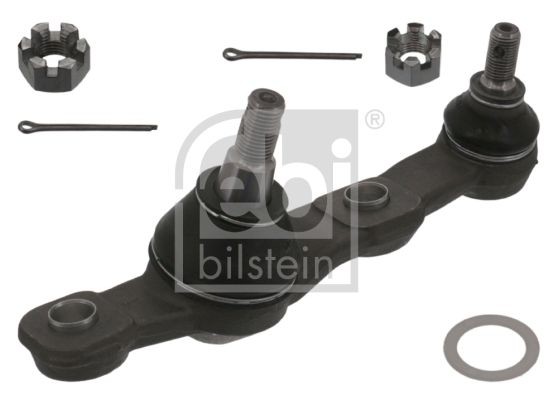 FEBI BILSTEIN 43025 Ball Joint Front Axle Left, Lower, with crown nut, 17,5mm, for control arm