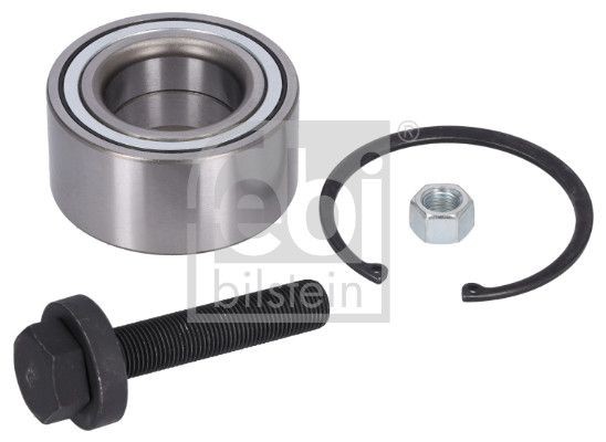 19920 FEBI BILSTEIN Wheel hub assembly SEAT with nut, with retaining ring, with screw, 80 mm, Angular Ball Bearing