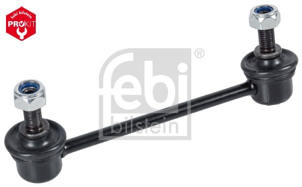 FEBI BILSTEIN 42086 Anti-roll bar link Rear Axle Left, 150mm, M10 x 1,25 , with self-locking nut, Steel , black