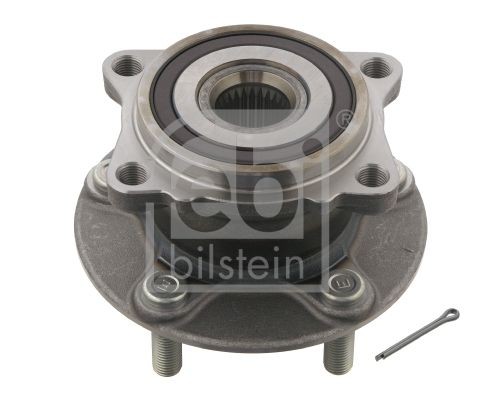 31826 FEBI BILSTEIN Wheel hub assembly MITSUBISHI Rear Axle Left, Rear Axle Right, Wheel Bearing integrated into wheel hub, with integrated magnetic sensor ring, with wheel hub, with ABS sensor ring, 88, 140,5 mm, Angular Ball Bearing