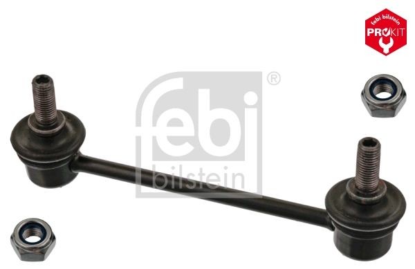 FEBI BILSTEIN 42087 Anti-roll bar link Rear Axle Right, 150mm, M10 x 1,25 , with self-locking nut, Steel , black