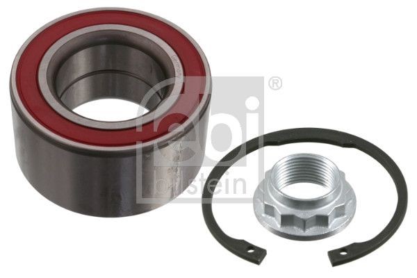 21954 Hub bearing & wheel bearing kit 21954 FEBI BILSTEIN Rear Axle Left, Rear Axle Right, with axle nut, with retaining ring, with nut, 72 mm, Angular Ball Bearing