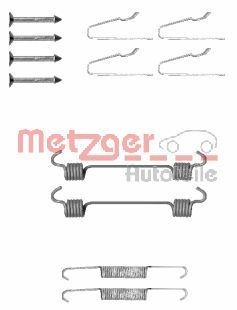 Mercedes SPRINTER Accessory kit, brake shoes 7109904 METZGER 105-0808 online buy