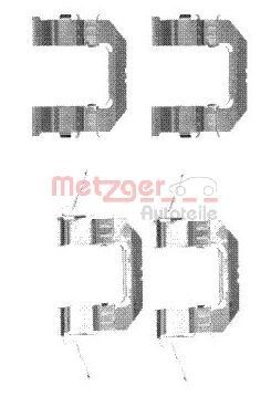 METZGER 109-1722 Accessory Kit, disc brake pads