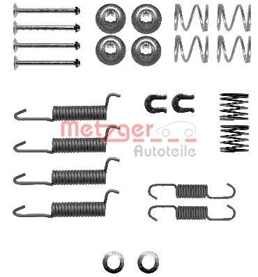 Original 105-0016 METZGER Accessory kit, brake shoes experience and price