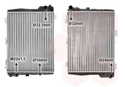VAN WEZEL Aluminium, 477 x 377 x 34 mm, Mechanically jointed cooling fins Radiator 03002040 buy