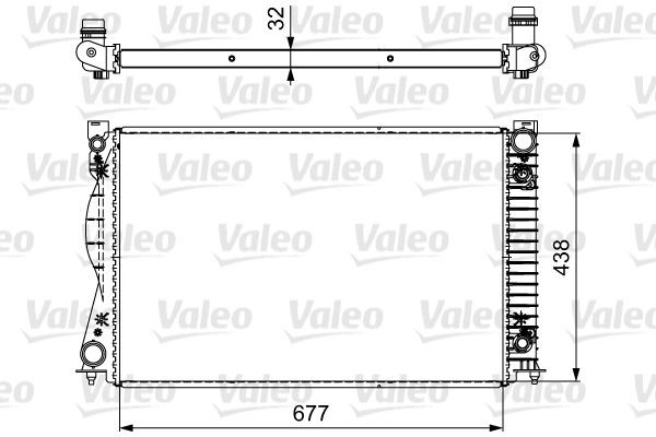 VALEO Aluminium, 675 x 445 x 32 mm, without coolant regulator, Brazed cooling fins Radiator 735032 buy