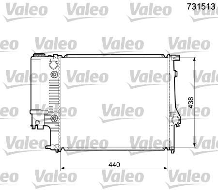 VALEO Aluminium, 440 x 438 x 34 mm Radiator 731513 buy