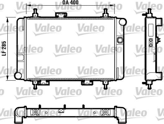 RM1148 VALEO Aluminium, 400 x 285 x 34 mm, with coolant regulator Radiator 730592 buy
