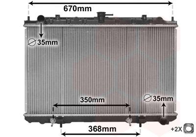 VAN WEZEL Aluminium, 400 x 688 x 16 mm, *** IR PLUS ***, with accessories, Brazed cooling fins Radiator 13002320 buy