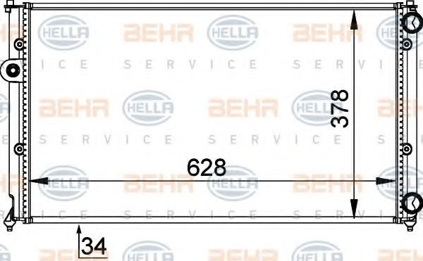 Seat CORDOBA Radiators 7116720 HELLA 8MK 376 714-454 online buy