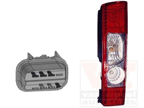 Fiat DUCATO Rear lights 7117132 VAN WEZEL 1651922 online buy