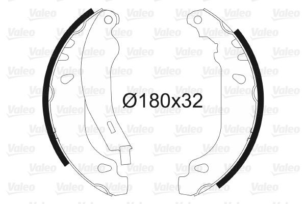 Audi COUPE Drum brake shoe support pads 7117436 VALEO 562084 online buy