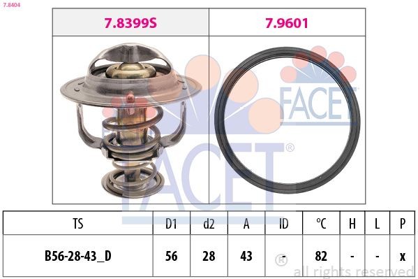 EPS 1.880.404 FACET 7.8404 Engine thermostat 90916-C3001