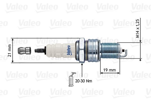 RL13HC VALEO Spanner Size: 21 Electrode distance: 0,8mm Engine spark plug 246860 buy
