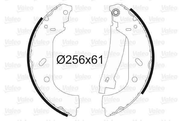 Original 562552 VALEO Drum brake shoe support pads VW
