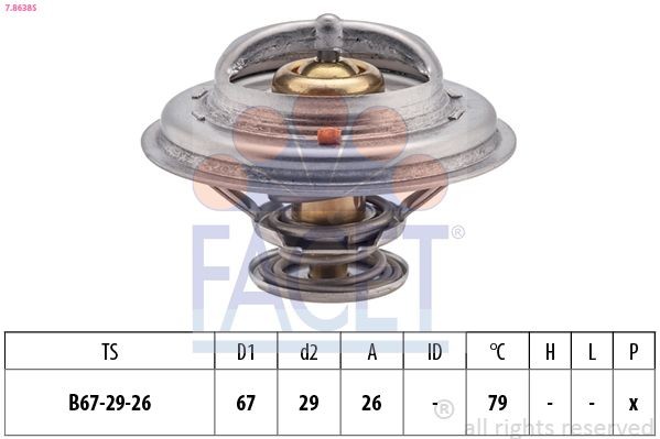 FACET 7.8638S Kühlwasserthermostat für IVECO EuroFire LKW in Original Qualität