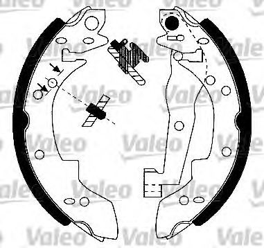 K164 VALEO Rear Axle, with wheel brake cylinder Brake Set, drum brakes 554679 buy