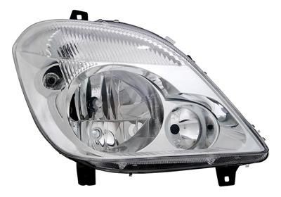 VAN WEZEL 3077962 Headlight Right, H7/H7, Crystal clear, with low beam, with indicator, without front fog light, with position light, for right-hand traffic, with motor for headlamp levelling, PX26d