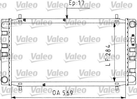VALEO Copper, 569 x 284 x 17 mm, without coolant regulator Radiator 730578 buy
