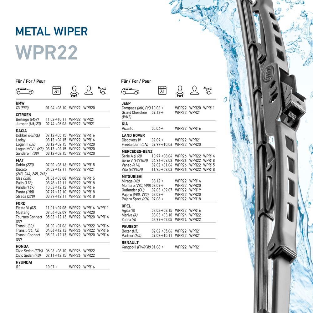 HELLA Windscreen wipers WPR 22 buy online