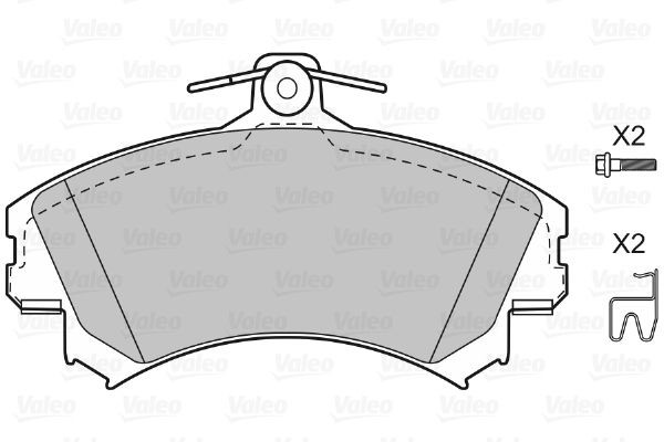 VALEO Brake pad kit 598493