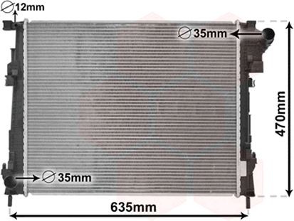 VAN WEZEL 43002427 Engine radiator Aluminium, 560 x 449 x 26 mm, Brazed cooling fins