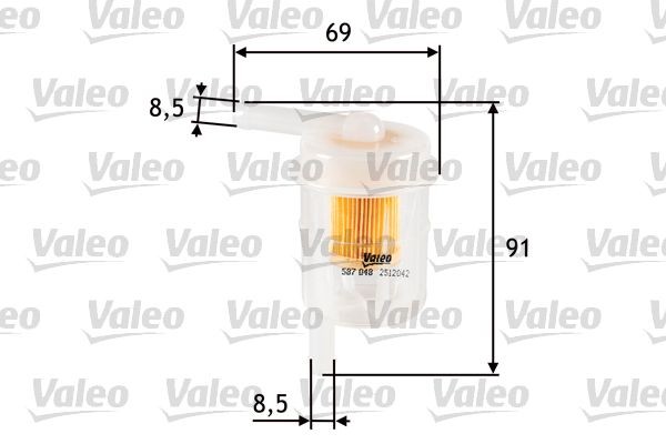 VALEO 587048 Fuel filter MB052676