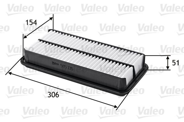 VALEO 585135 Air filter 17801-64040