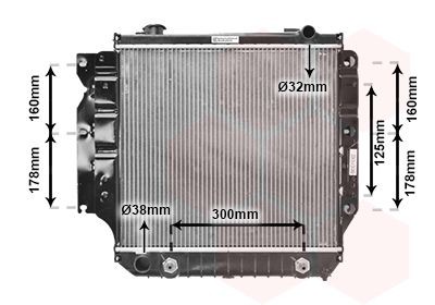 VAN WEZEL 21002022 Engine radiator Aluminium, 460 x 508 x 38 mm, Brazed cooling fins