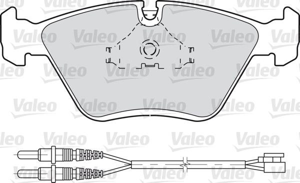 VALEO 598281 Brake pad set Front Axle, incl. wear warning contact