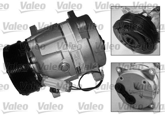 VALEO 699155 Air conditioning compressor V51135, 12V, PAG 125, R 134a, with PAG compressor oil, NEW ORIGINAL PART