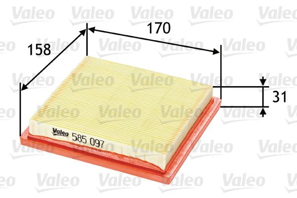 OEM-quality VALEO 585097 Engine filter