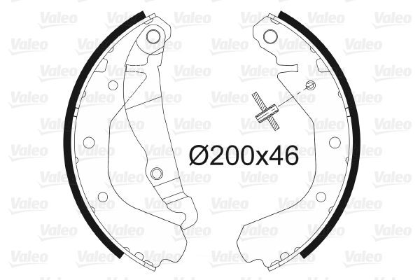 VALEO Rear Axle, 200 x 45 mm, without wheel brake cylinder Width: 45mm Brake Shoes 562038 buy