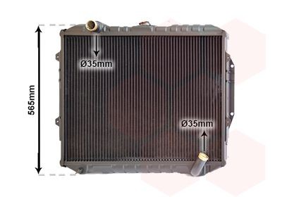 VAN WEZEL 32002187 Engine radiator Copper, 450 x 598 x 53 mm
